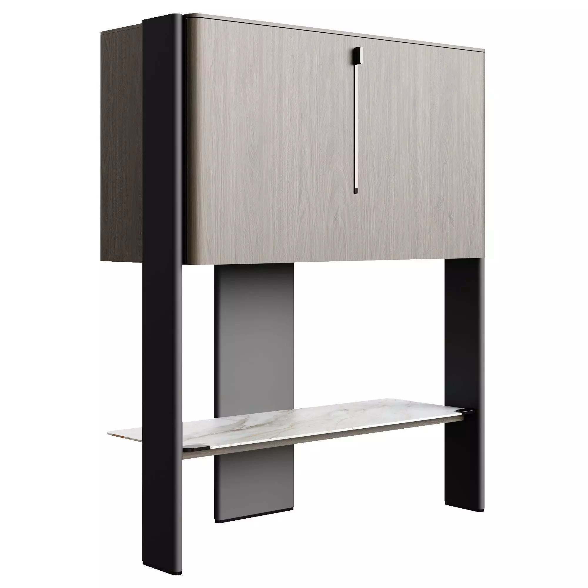 Cattelan Italia Cremona Bar Unit With Sliding Door 3D model