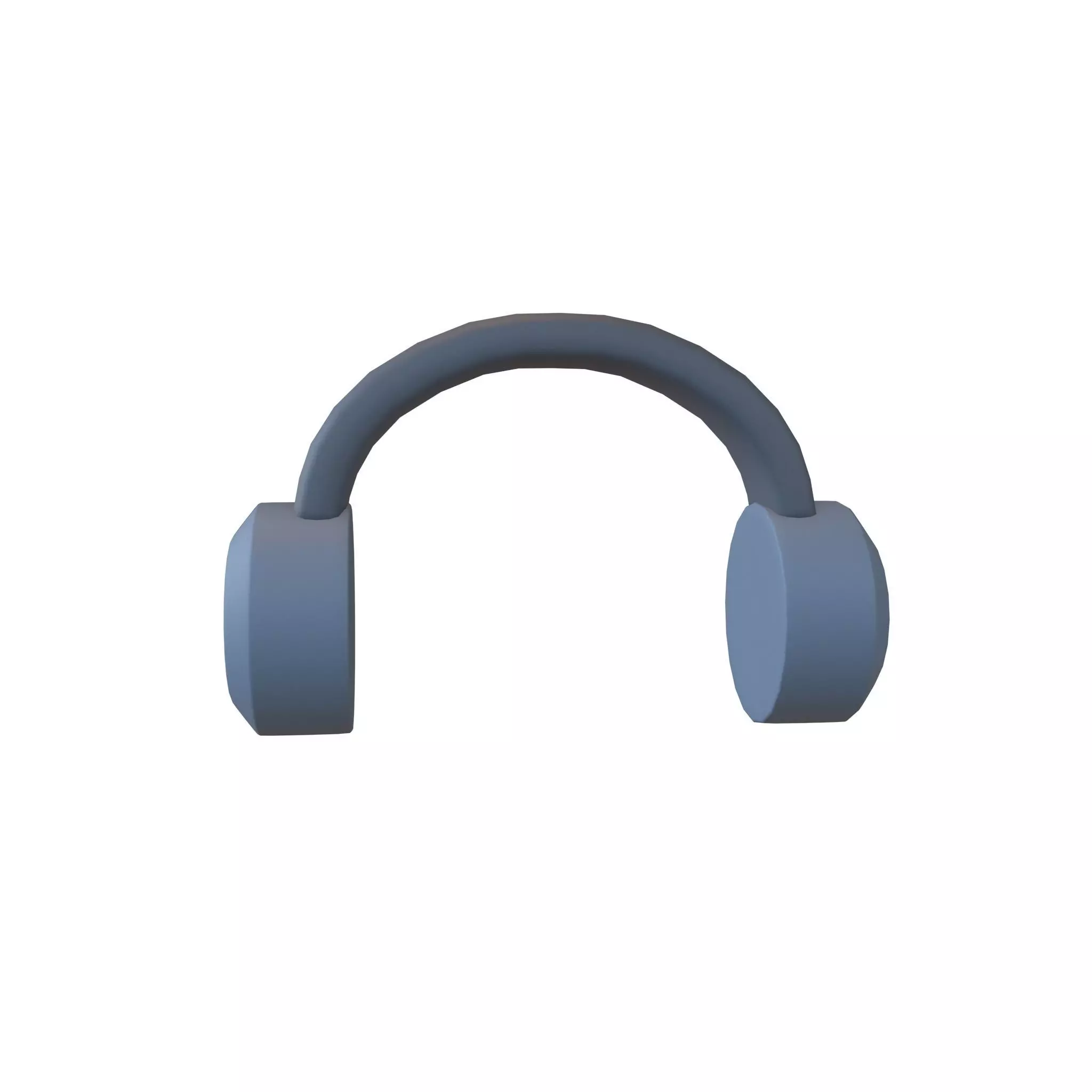 Headphone Icon V2 001 Low-poly 3D model_0