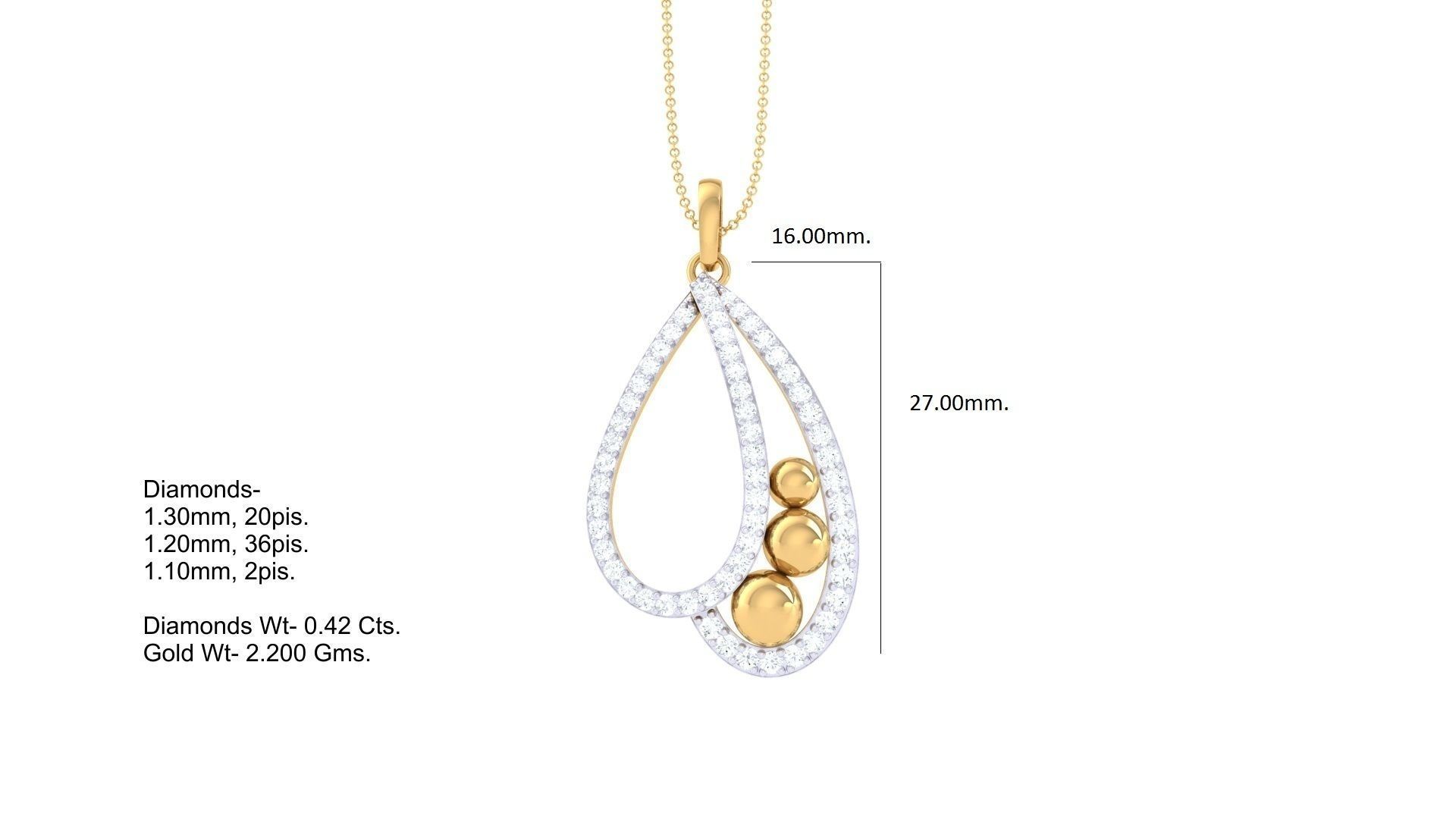 Cocktail Diamond Pendant 3dm stl obj gltf glb 3mf renders detail 3D print model_4