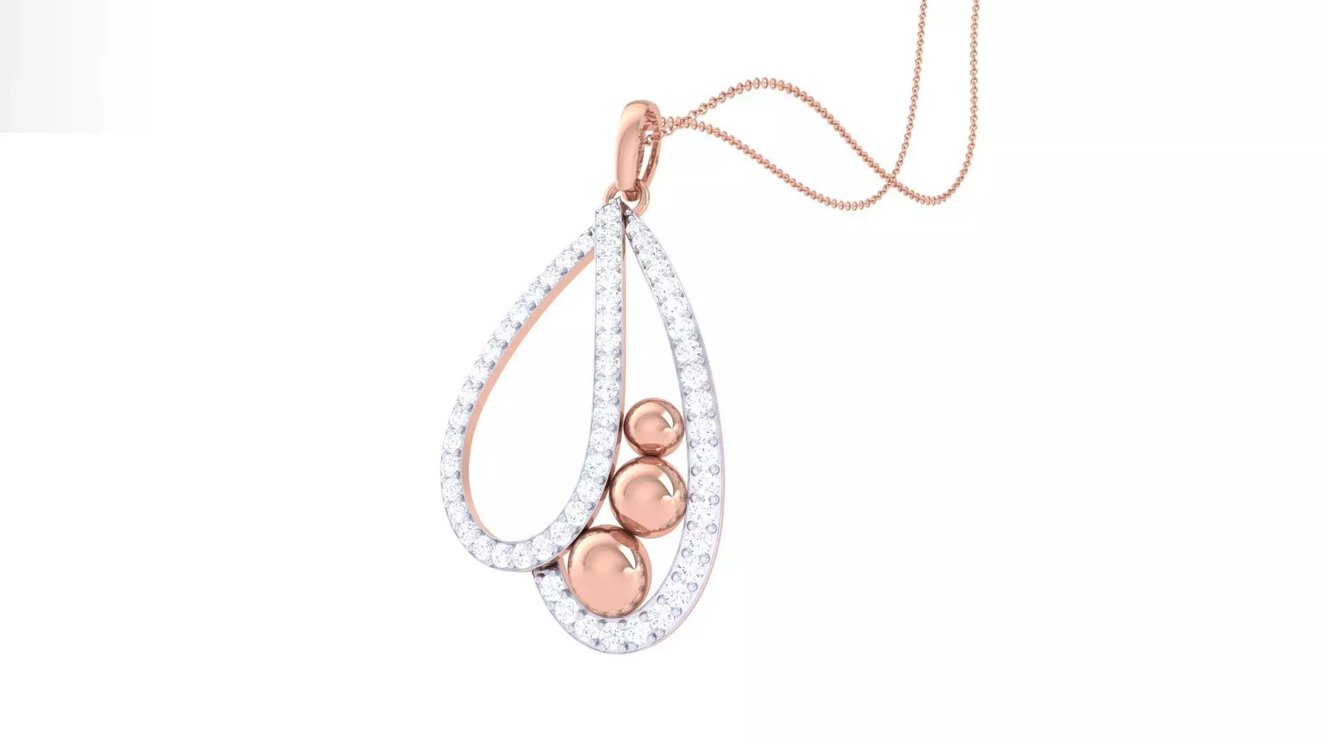 Cocktail Diamond Pendant 3dm stl obj gltf glb 3mf renders detail 3D print model_0