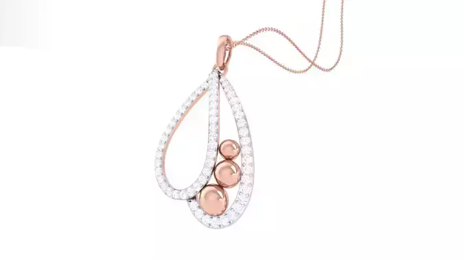 Cocktail Diamond Pendant 3dm stl obj gltf glb 3mf renders detail