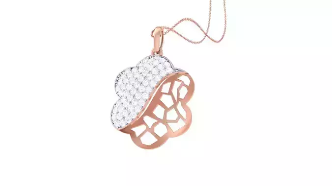 Cocktail Diamond Mesh Pendant 3dm stl obj gltf glb 3mf renders 3D print model