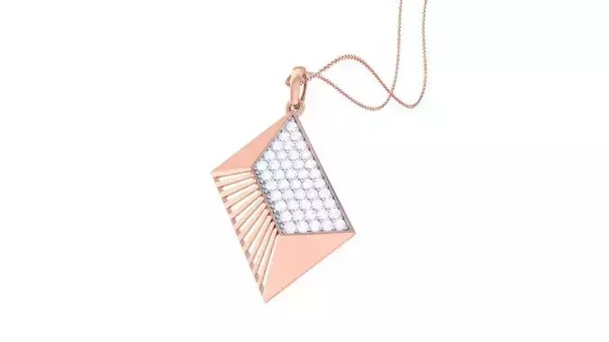 Cocktail Diamond Pendant 3dm stl obj gltf glb 3mf renders detail