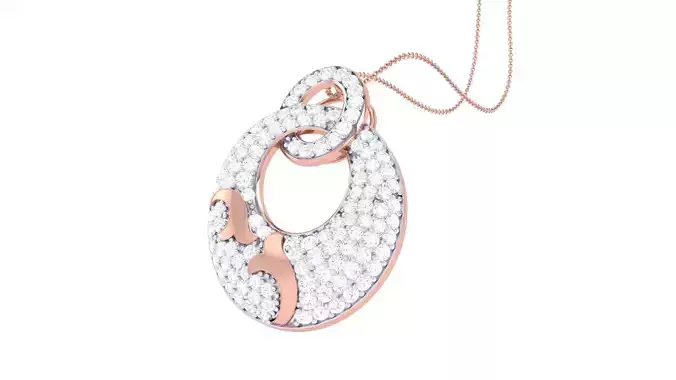 Cocktail Diamond Pendant 3dm stl obj gltf glb 3mf renders detail
