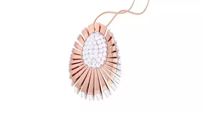 Cocktail Diamond Pendant 3dm renders detail 3D print model