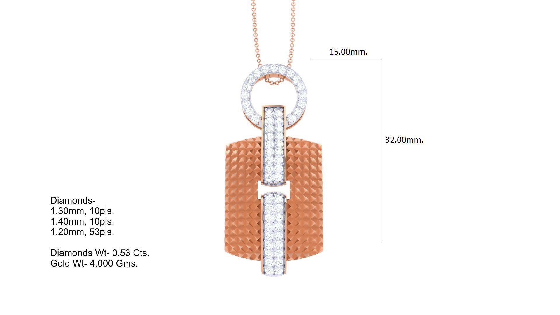 Cocktail Diamond Pendant 3dm stl obj gltf glb 3mf renders detail 3D print model_6