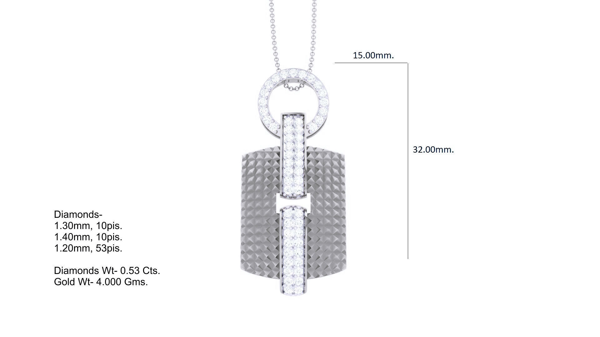 Cocktail Diamond Pendant 3dm stl obj gltf glb 3mf renders detail 3D print model_5