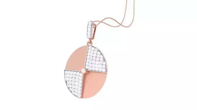 Cocktail Diamond Pendant 3dm stl obj gltf glb 3mf renders detail