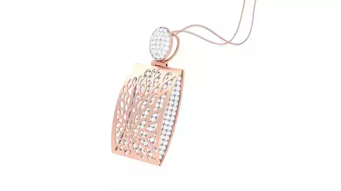 Wave Mesh Cocktail Diamond Pendant 3dm stl obj gltf glb 3mf 