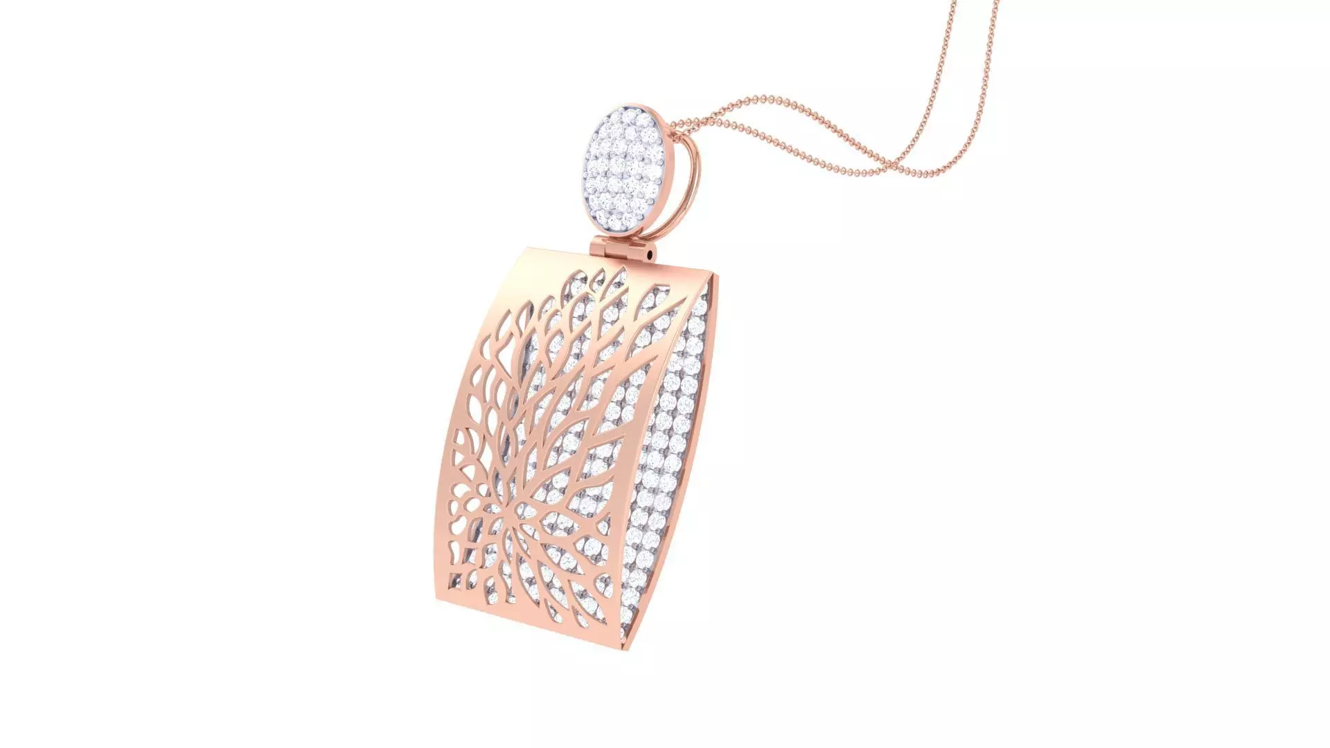 Wave Mesh Cocktail Diamond Pendant 3dm stl obj gltf glb 3mf  3D print model_0