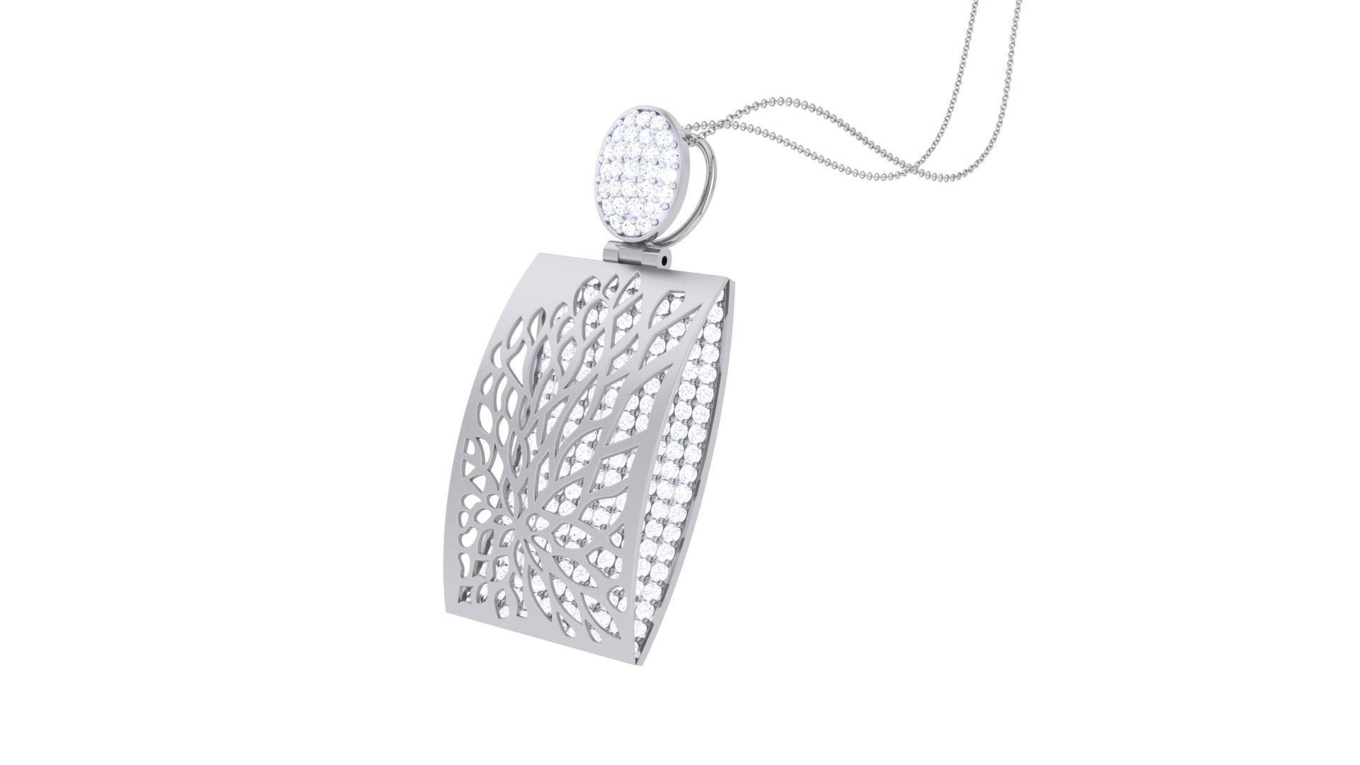 Wave Mesh Cocktail Diamond Pendant 3dm stl obj gltf glb 3mf  3D print model_2