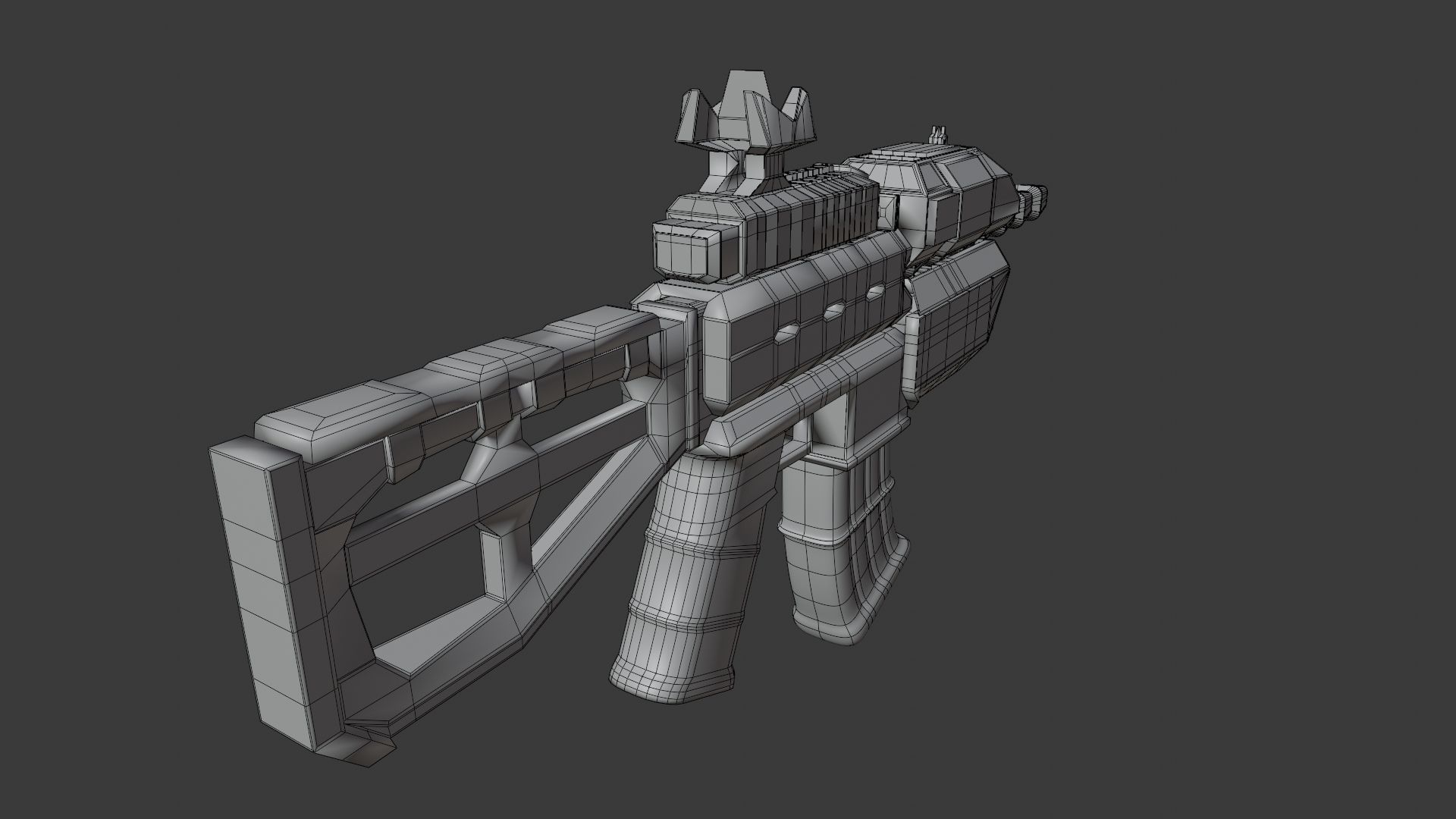 SciFi Rifle with Grenade Launcher 3D model_11