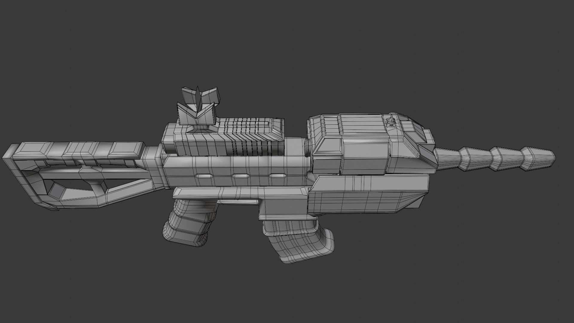 SciFi Rifle with Grenade Launcher 3D model_12