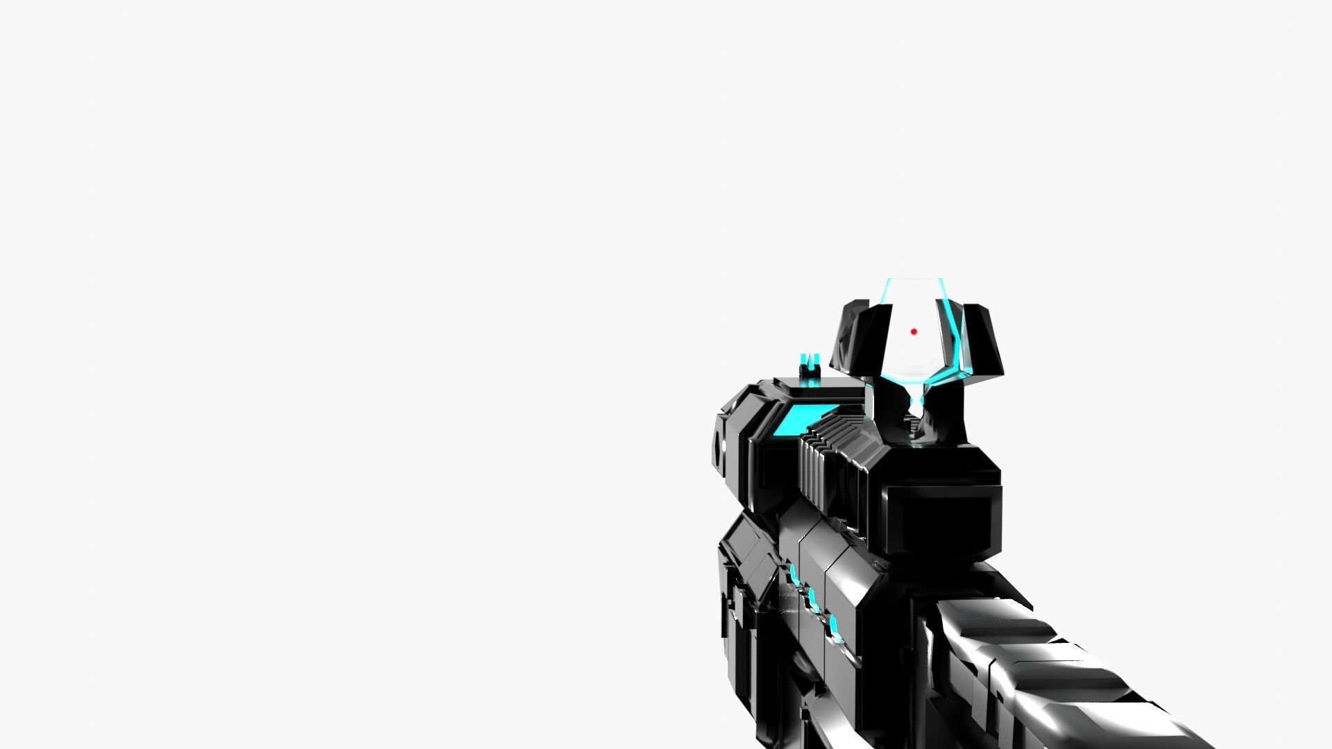 SciFi Rifle with Grenade Launcher 3D model_4