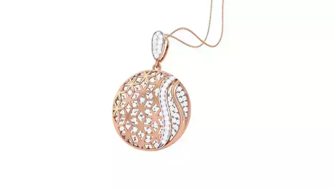 Snowflakes Cocktail Diamond Pendant 3dm stl obj gltf glb 3mf