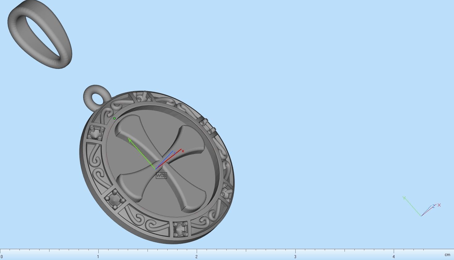 Cross pendant model 351 3D print model_10