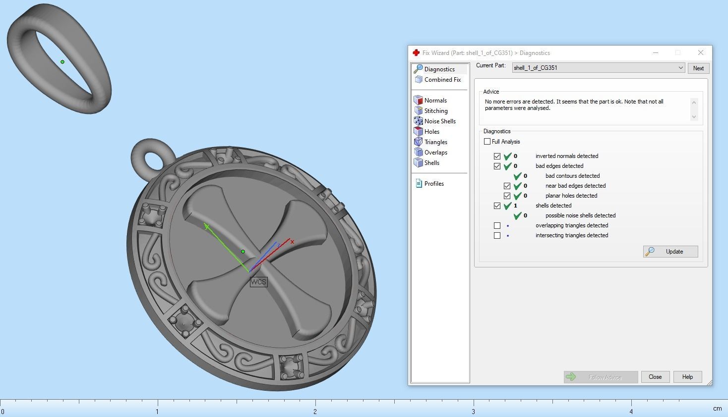 Cross pendant model 351 3D print model_11