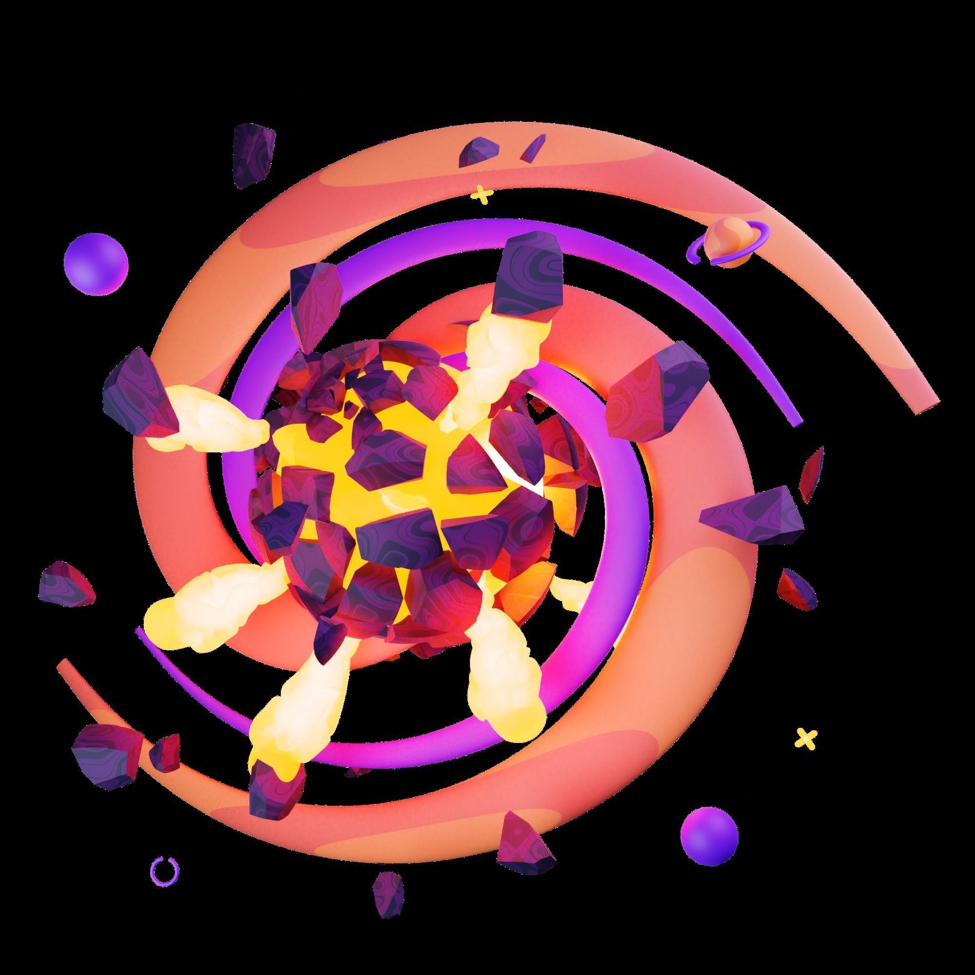 3D Space Icons 3D model_31
