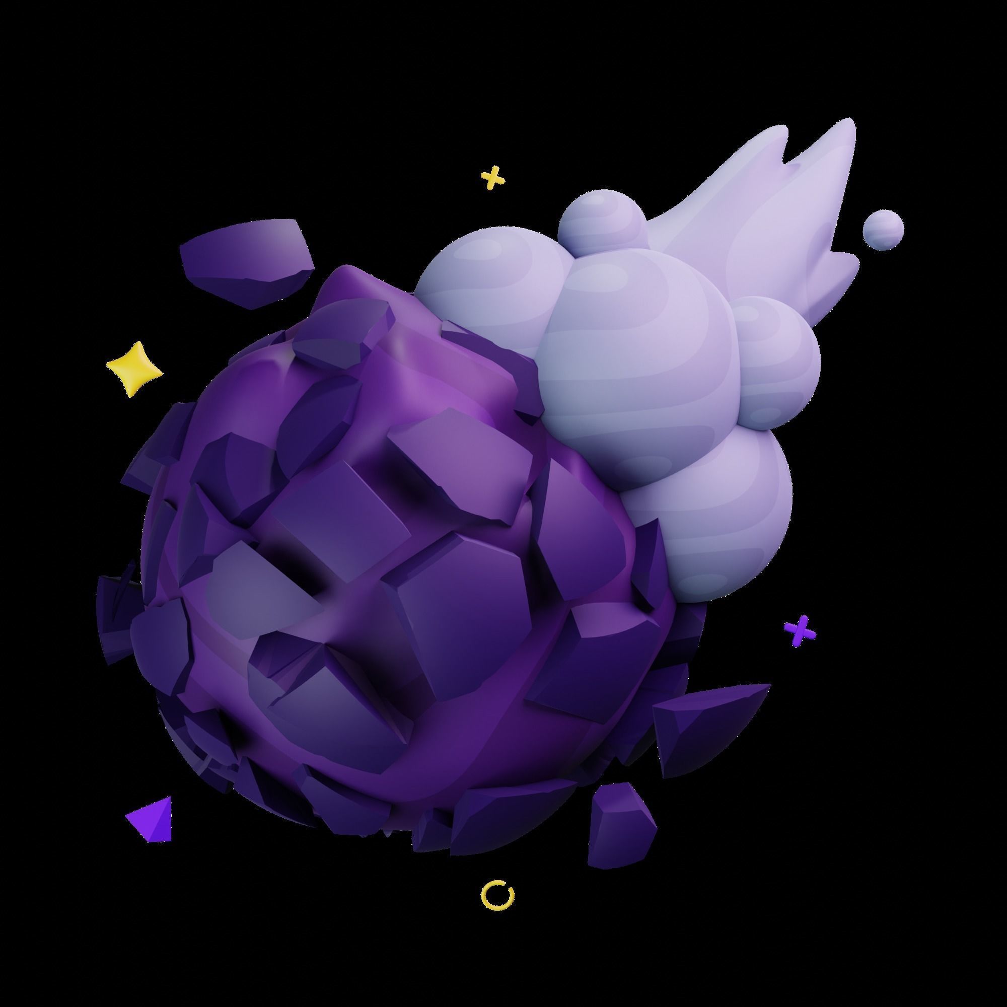 3D Space Icons 3D model_12