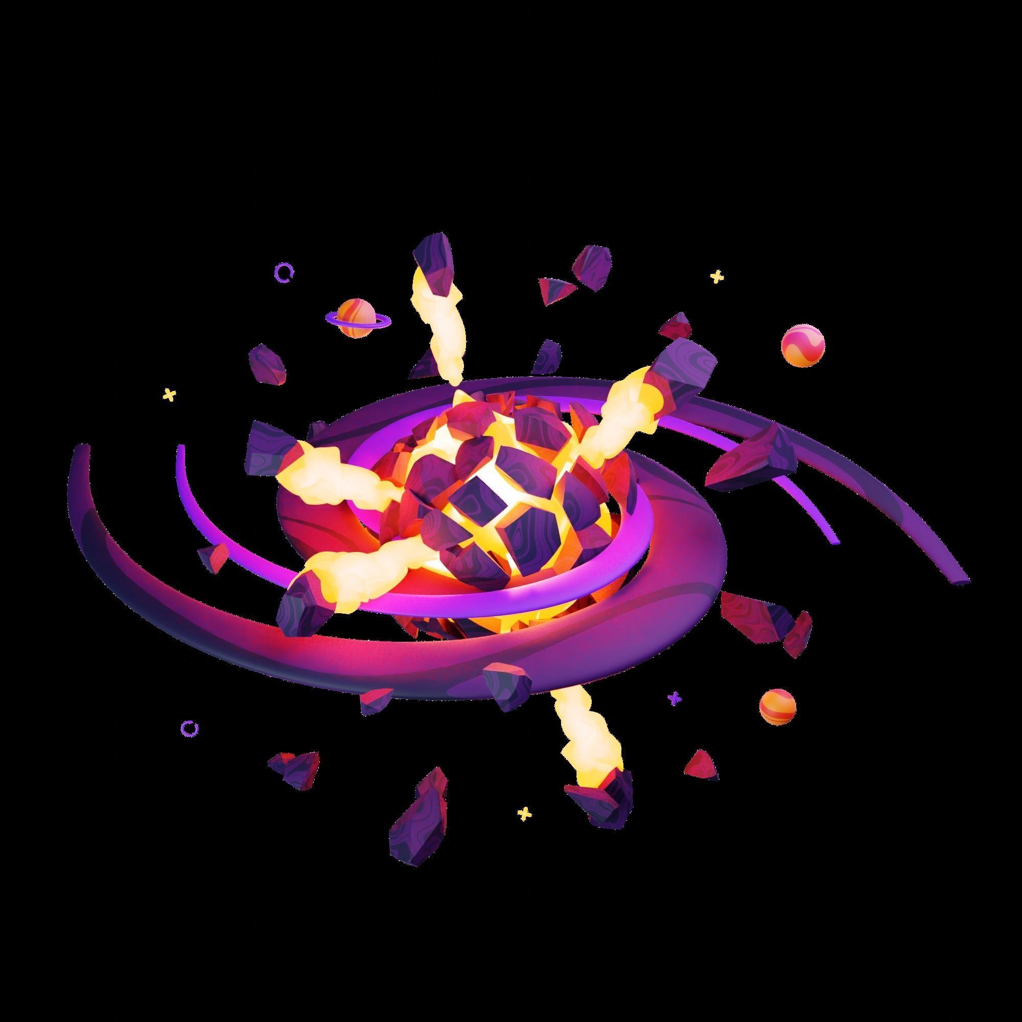 3D Space Icons 3D model_14