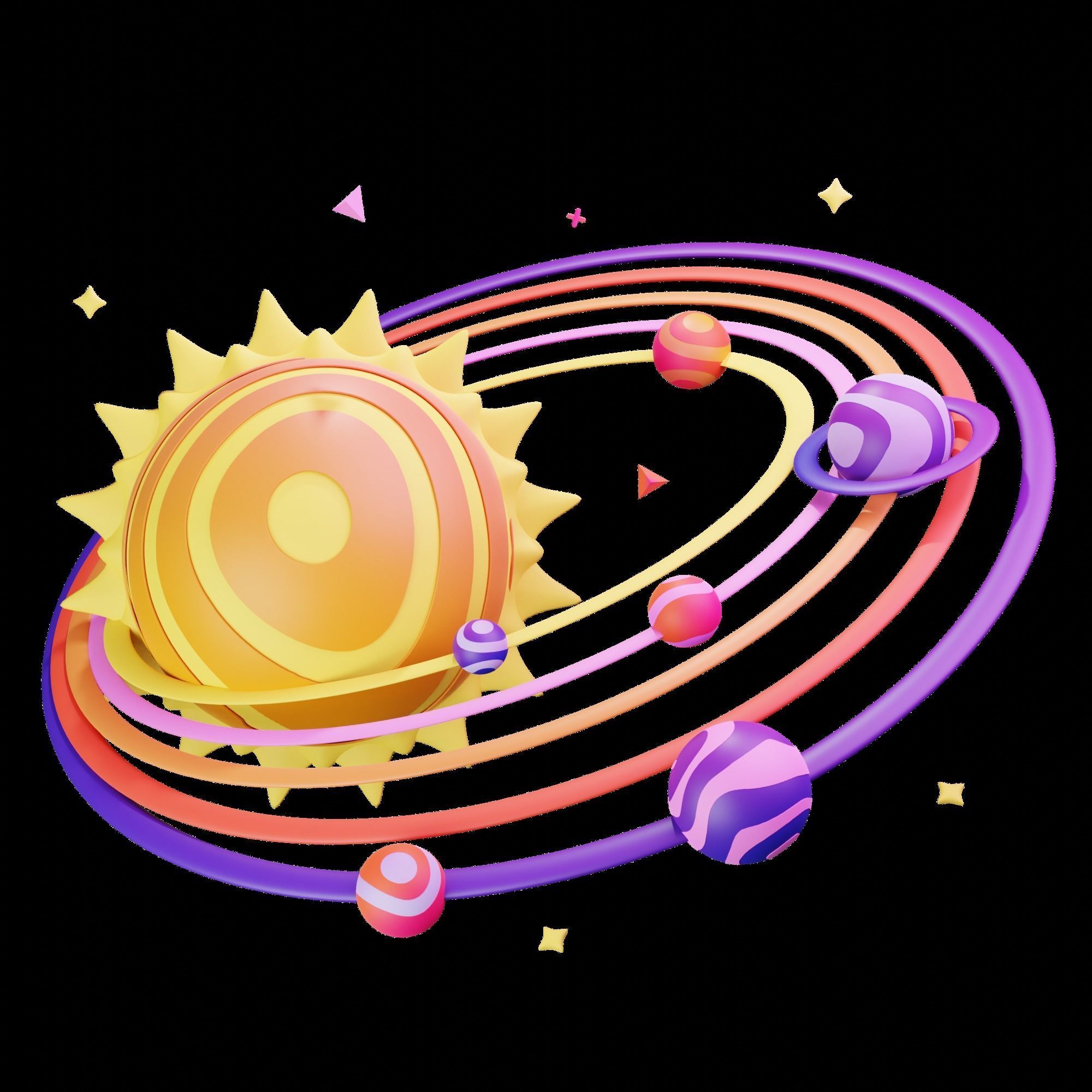 3D Space Icons 3D model_29