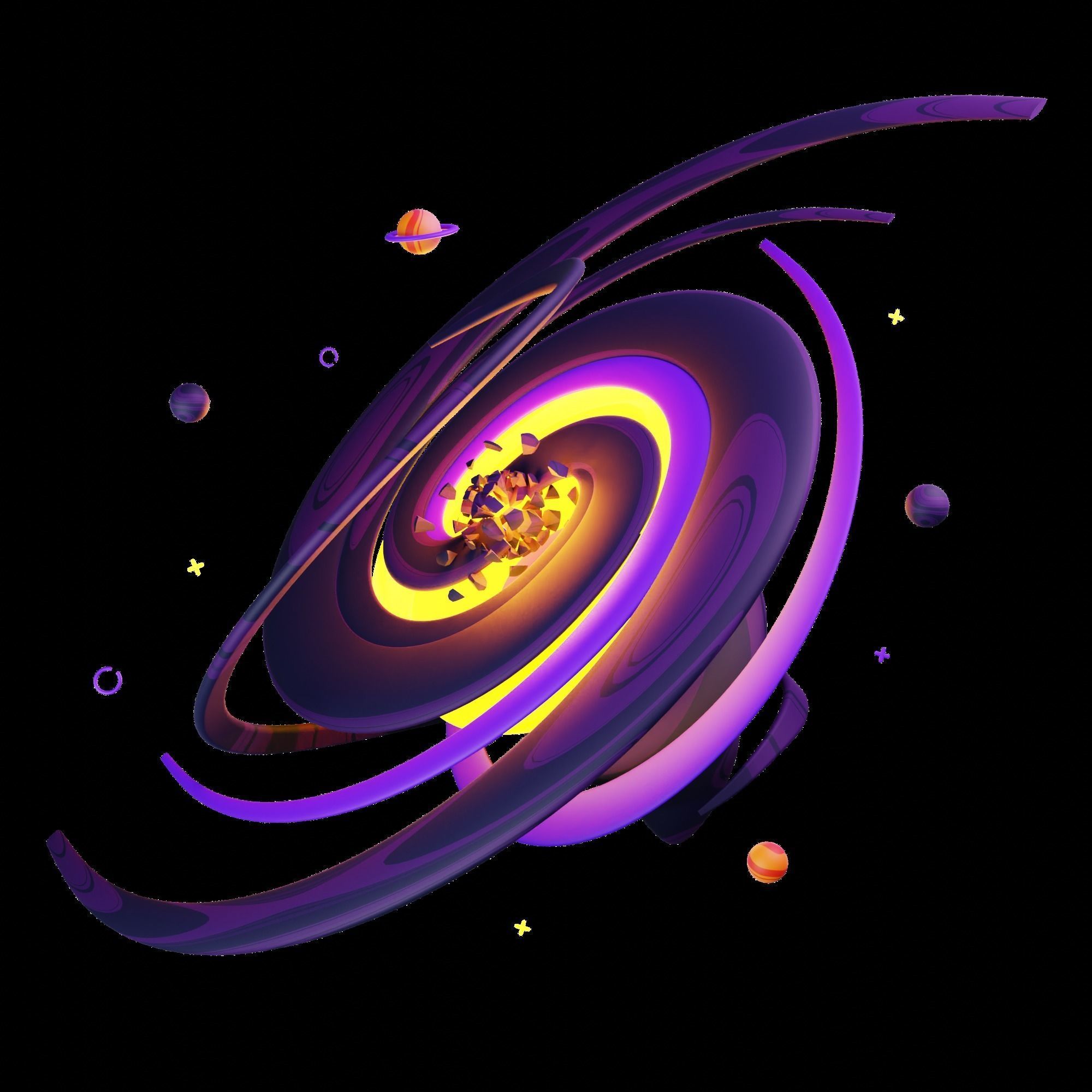 3D Space Icons 3D model_7