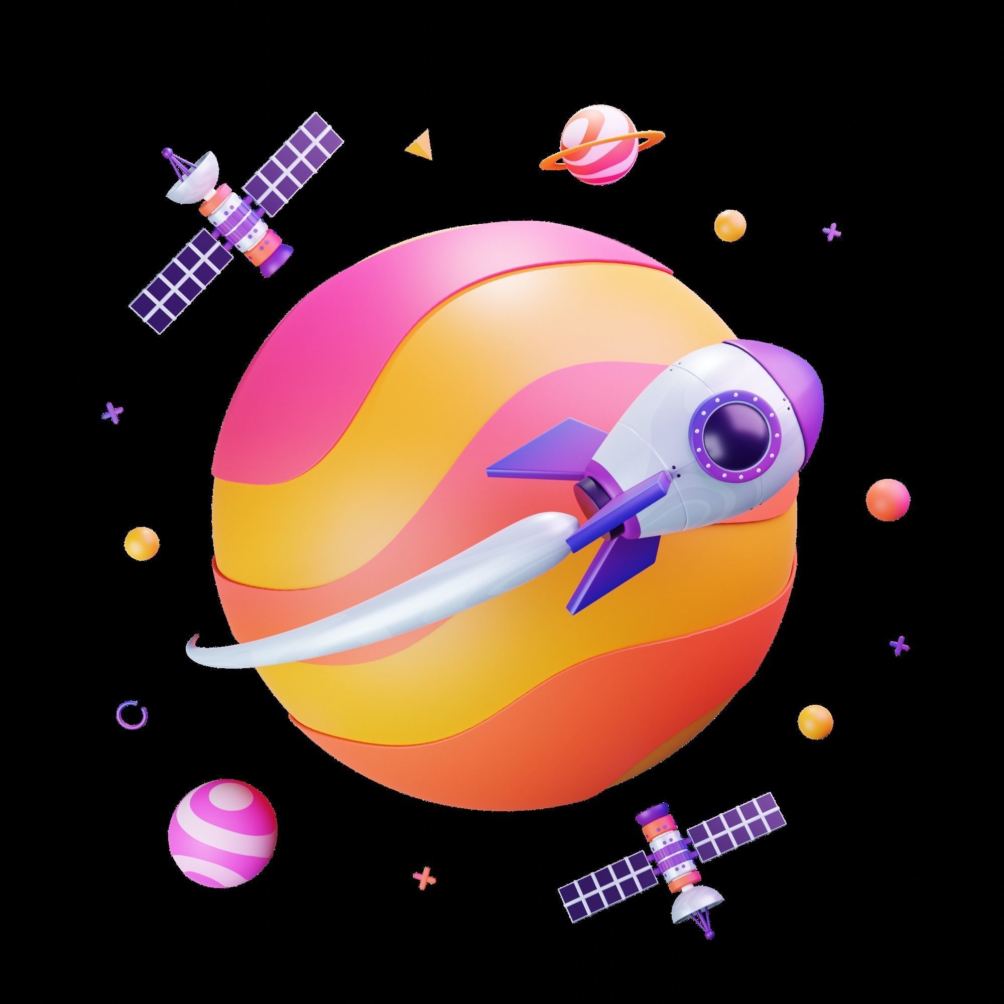 3D Space Icons 3D model_9