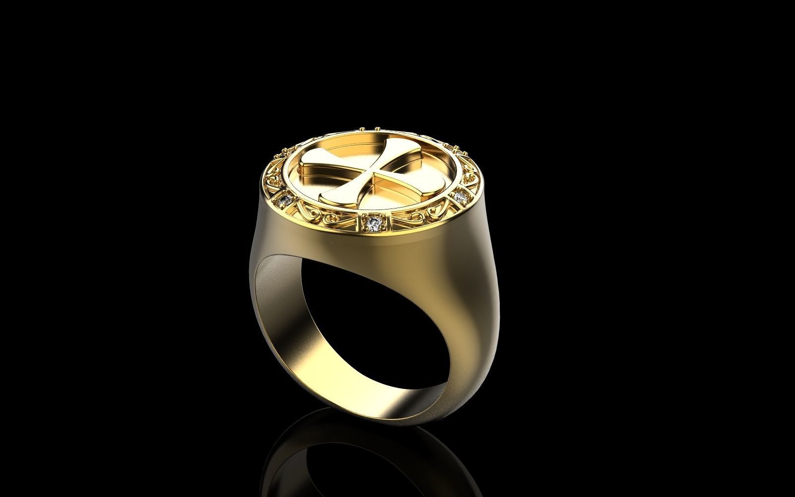 Cross ring model 353 3D print model_19