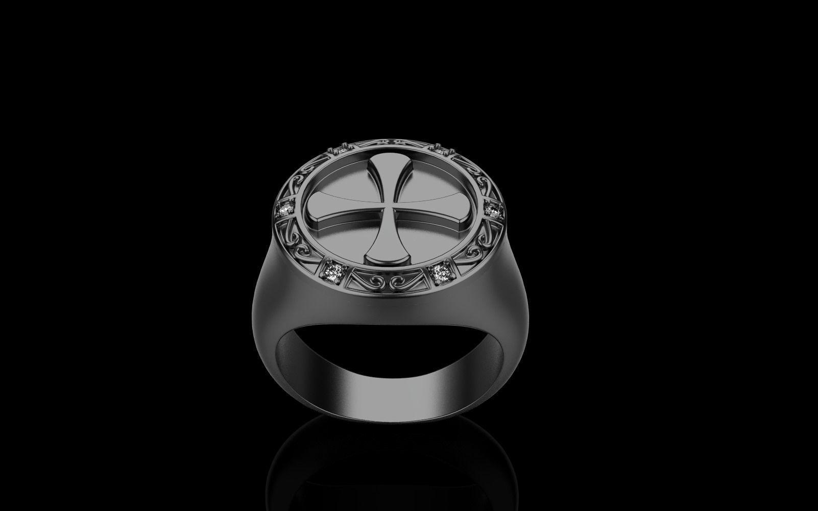 Cross ring model 353 3D print model_10