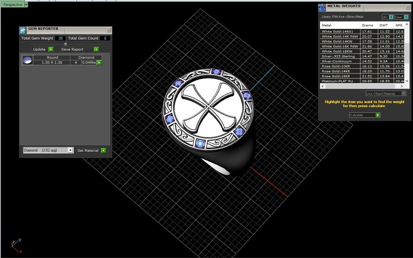 Cross ring model 353 3D print model_1