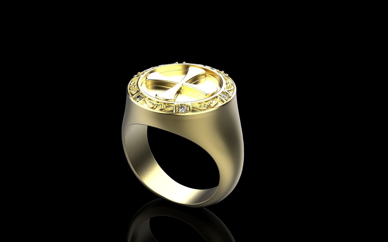 Cross ring model 353 3D print model_14