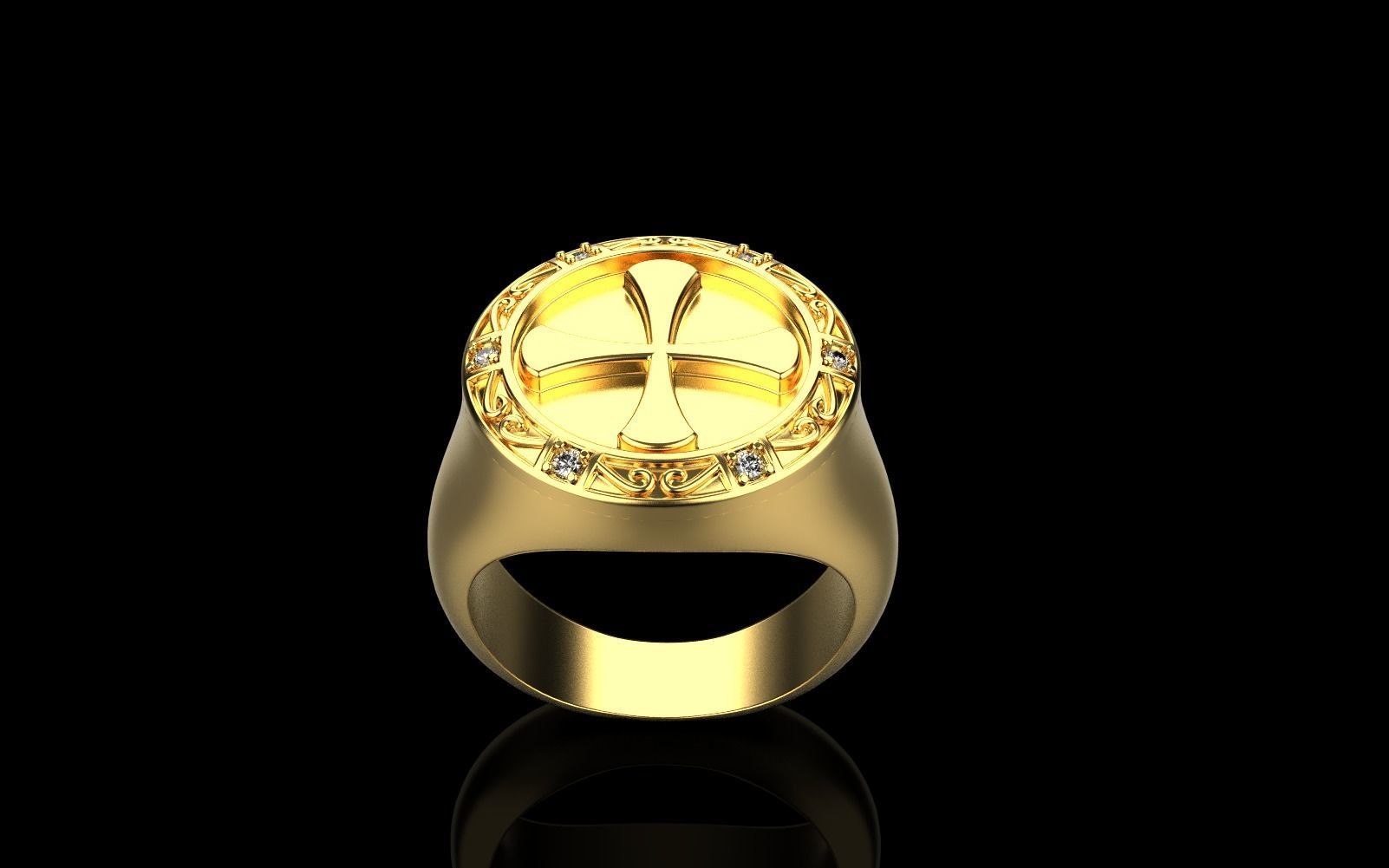 Cross ring model 353 3D print model_7