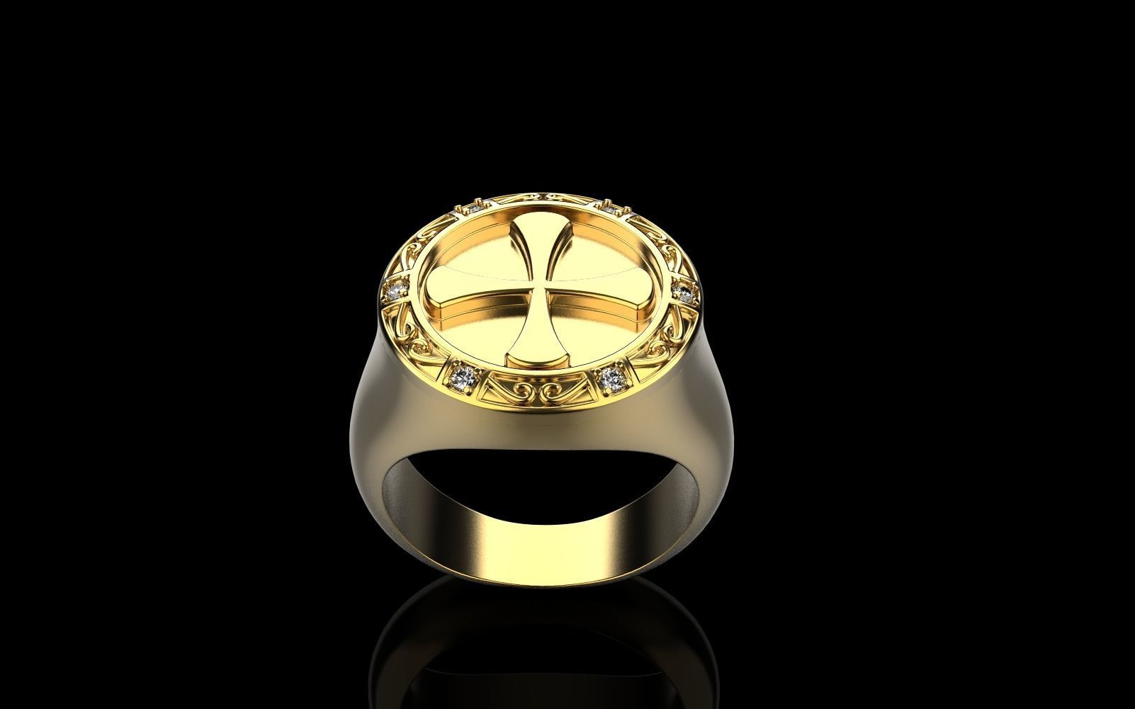 Cross ring model 353 3D print model_12