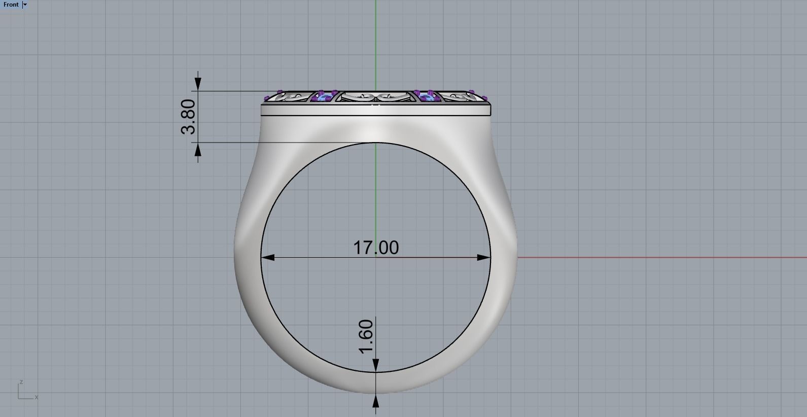 Cross ring model 353 3D print model_4