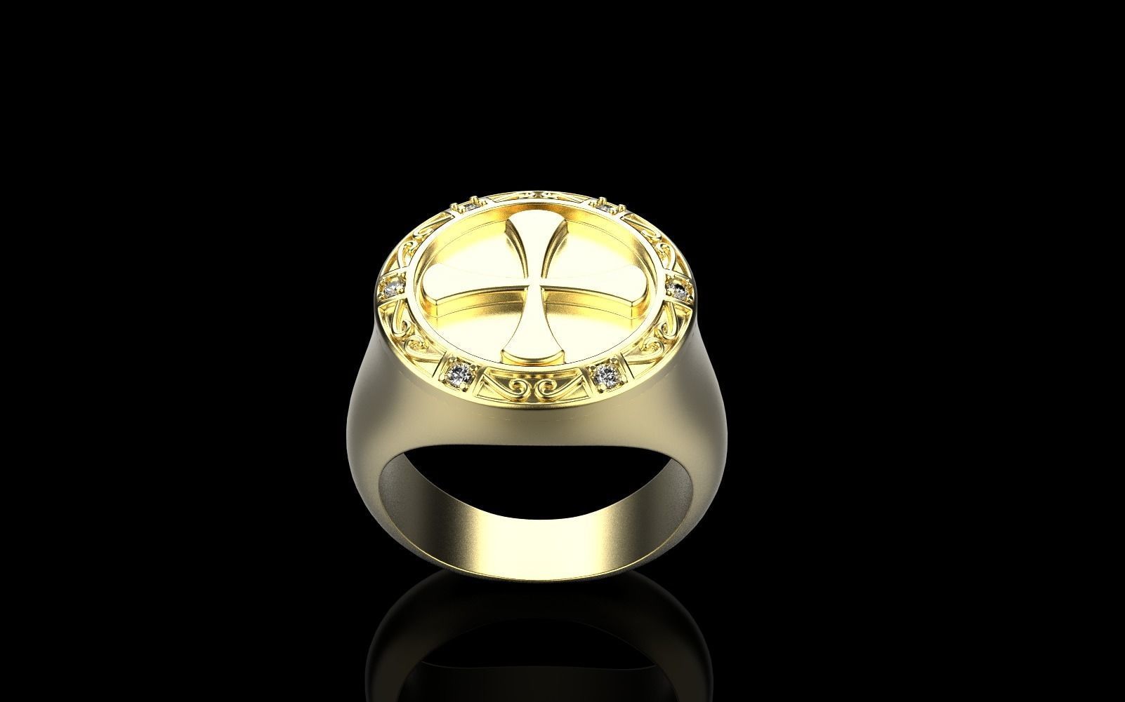 Cross ring model 353 3D print model_8