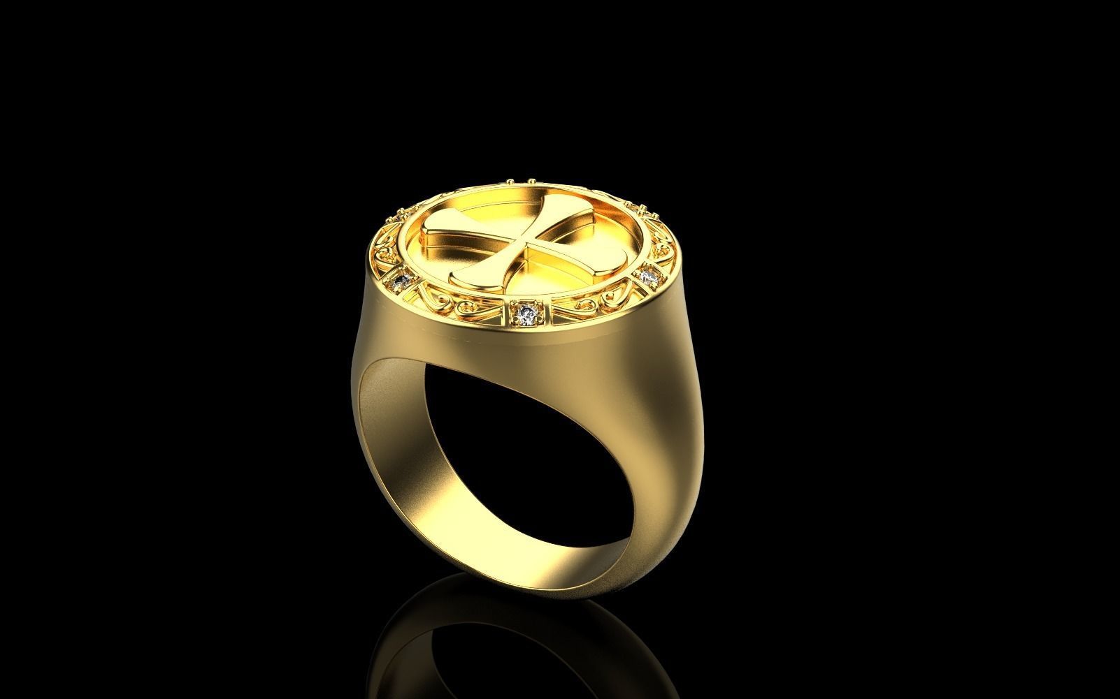 Cross ring model 353 3D print model_13