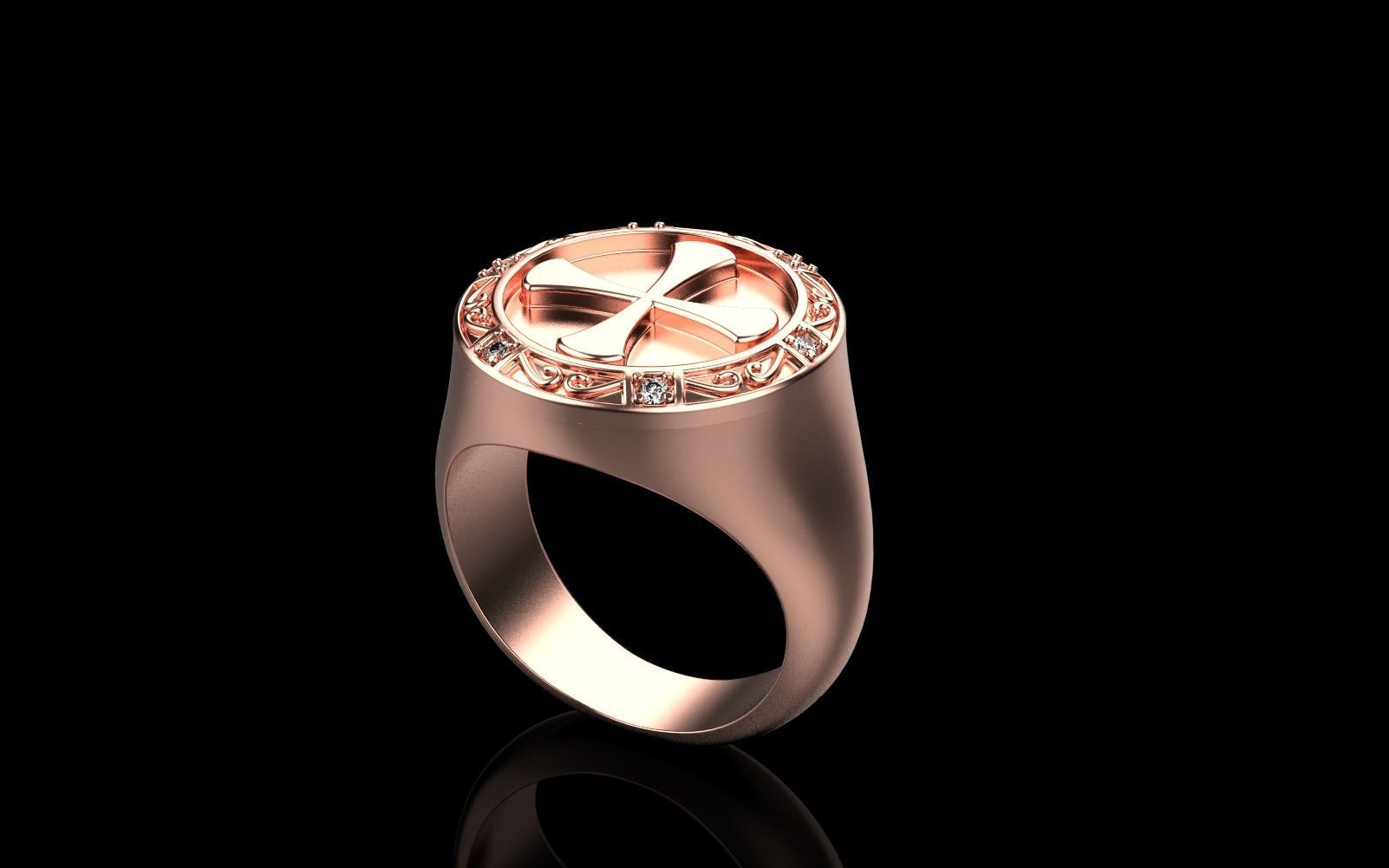 Cross ring model 353 3D print model_16