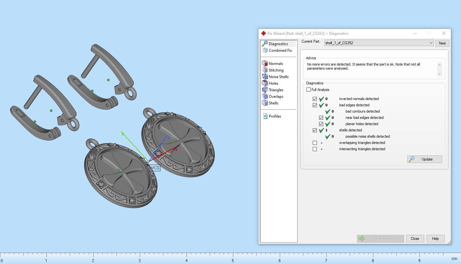 Cross earring model 352 3D print model_7