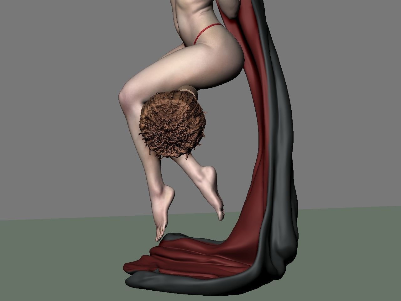 Hermione Adult on the Broomstick NSFW 3D print model_36