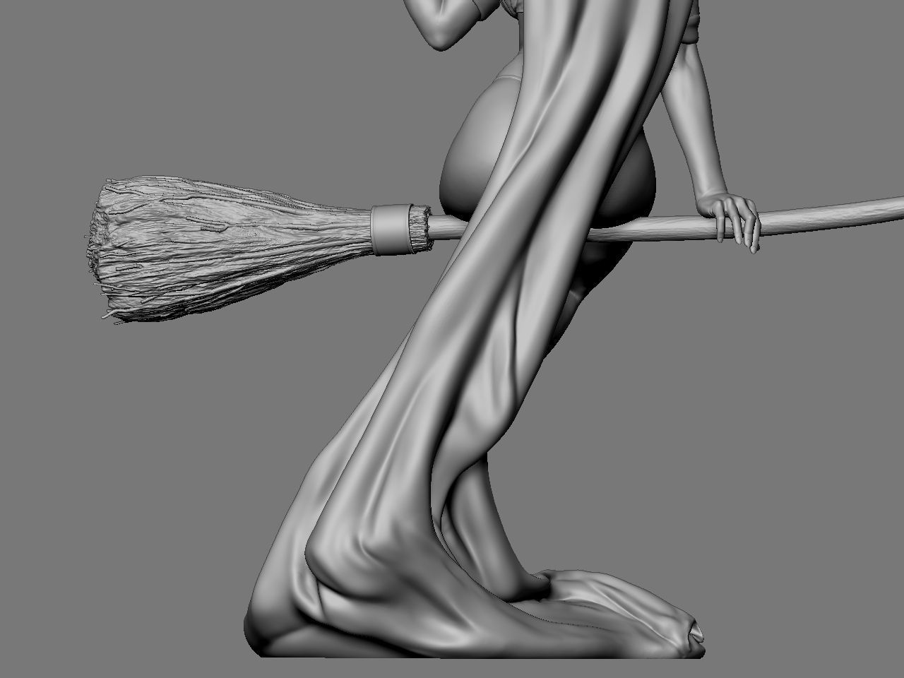 Hermione Adult on the Broomstick NSFW 3D print model_41
