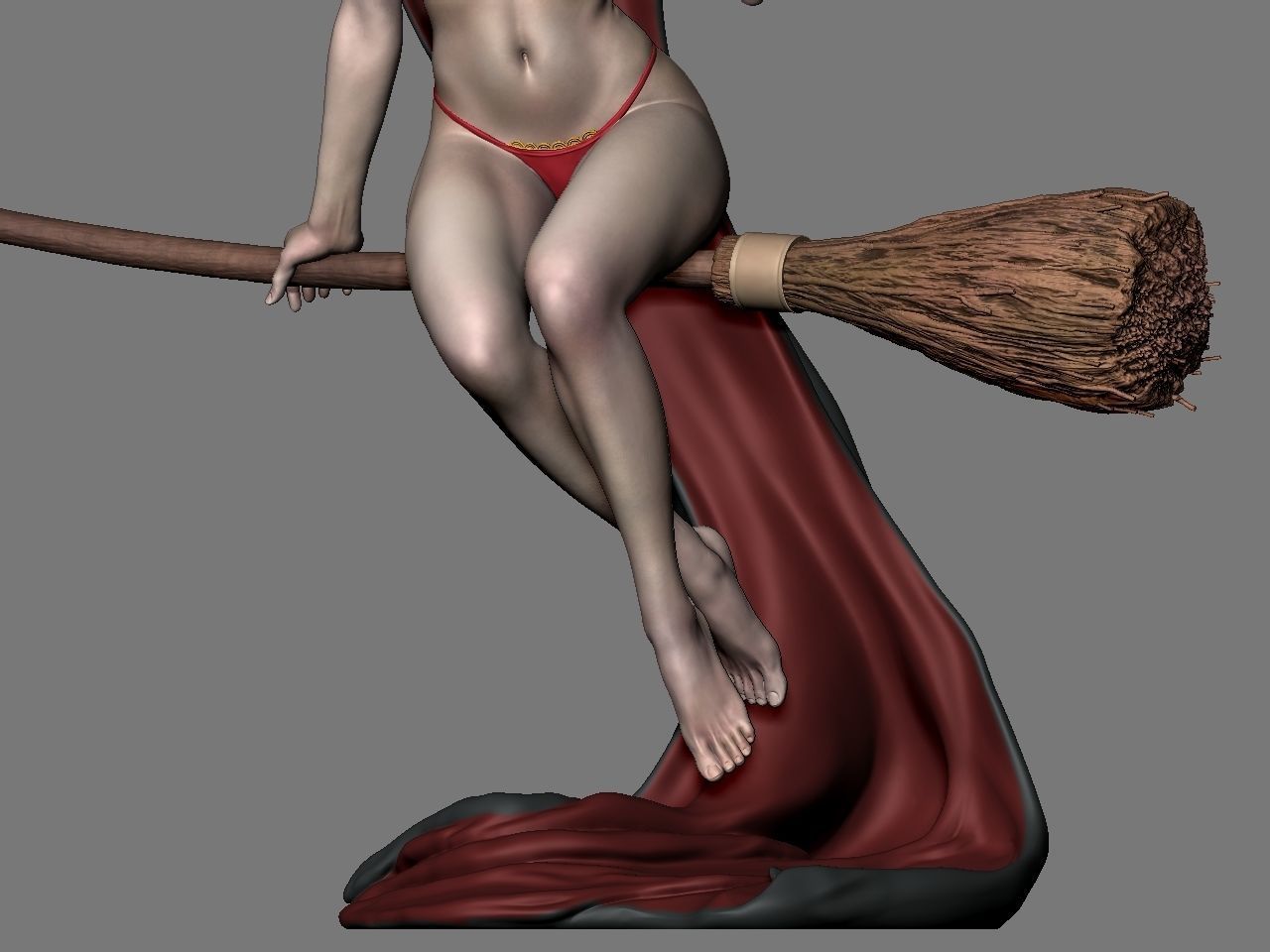 Hermione Adult on the Broomstick NSFW 3D print model_32