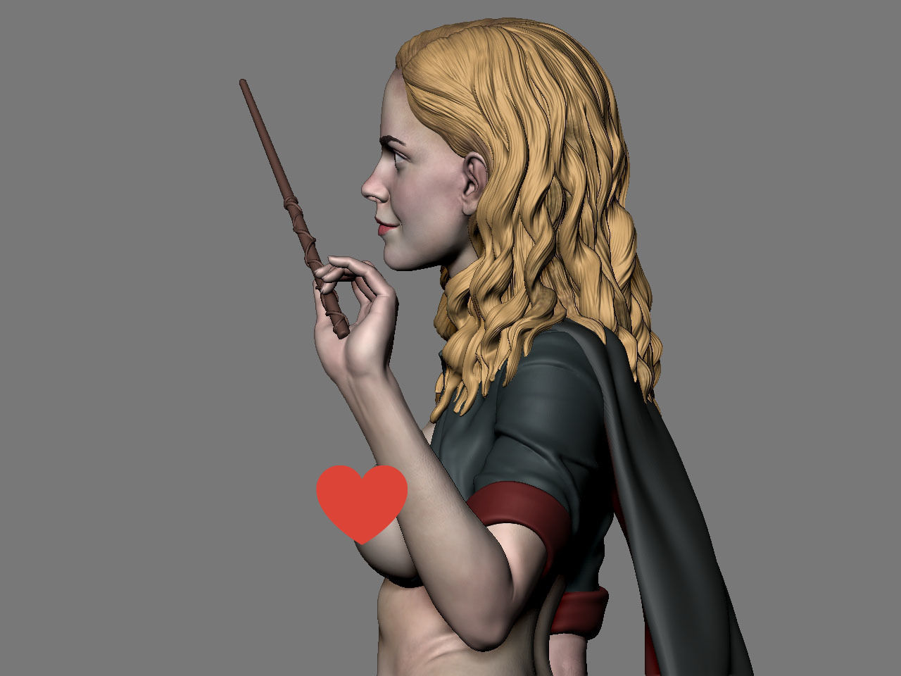Hermione Adult on the Broomstick NSFW 3D print model_20