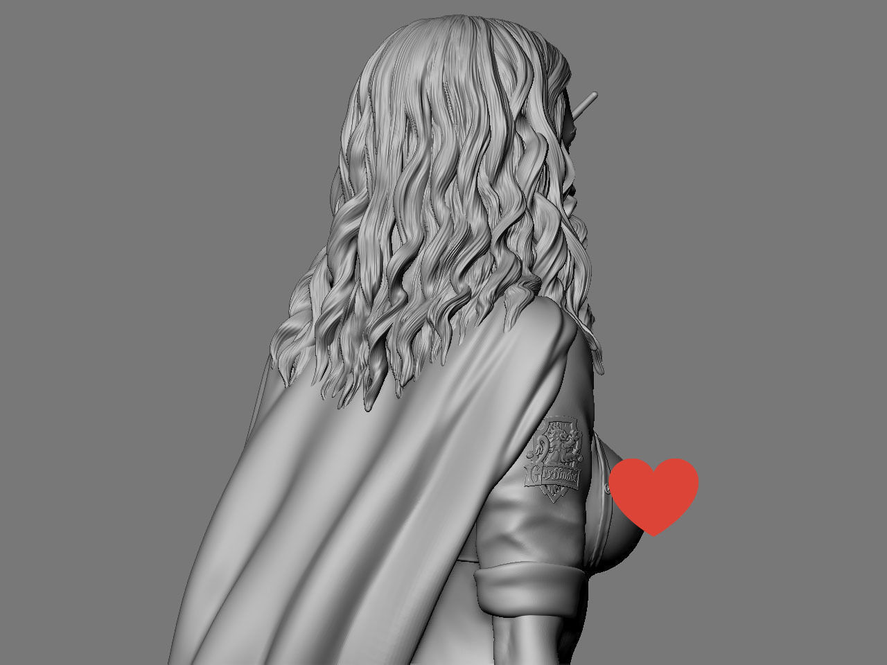 Hermione Adult on the Broomstick NSFW 3D print model_27