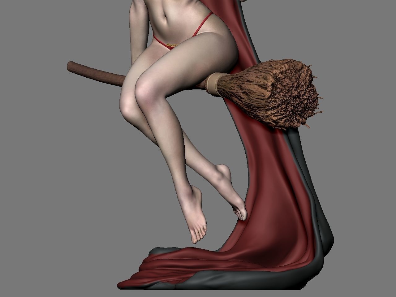 Hermione Adult on the Broomstick NSFW 3D print model_34