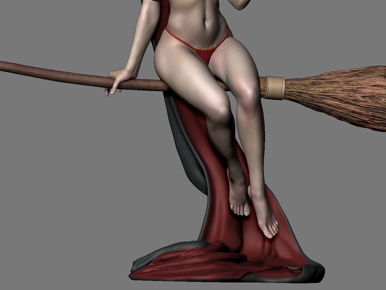Hermione Adult on the Broomstick NSFW 3D print model_46