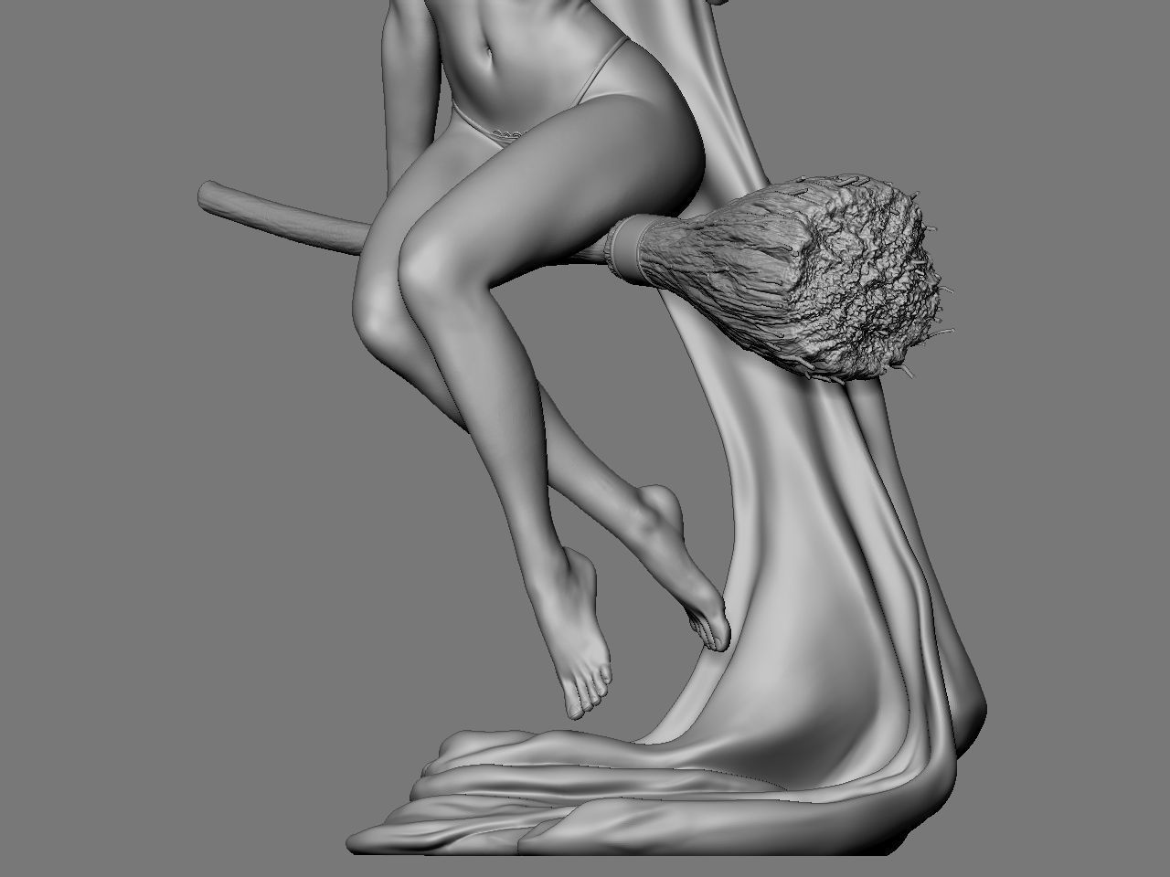 Hermione Adult on the Broomstick NSFW 3D print model_35