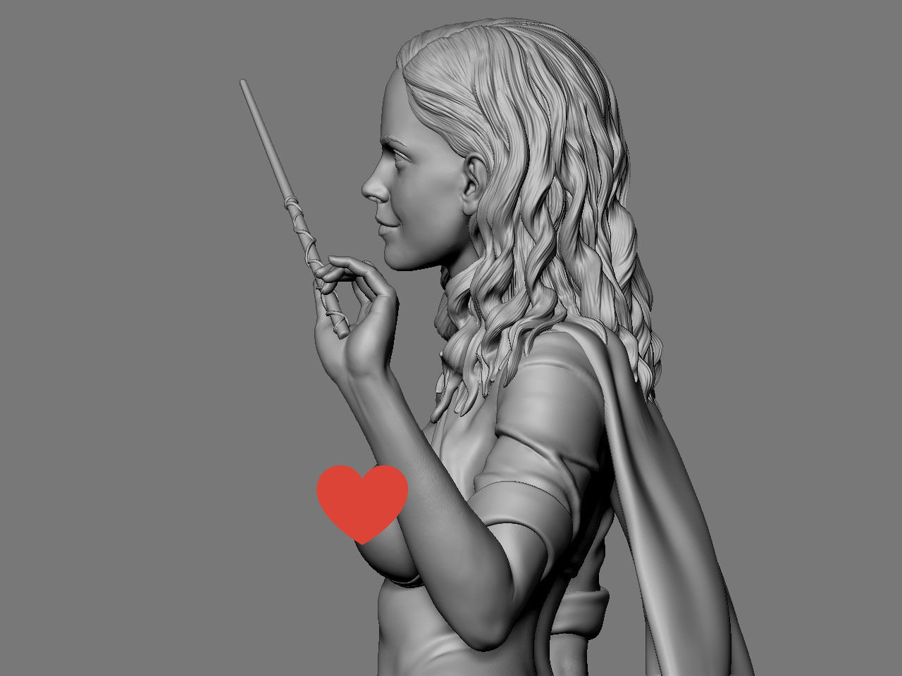 Hermione Adult on the Broomstick NSFW 3D print model_21