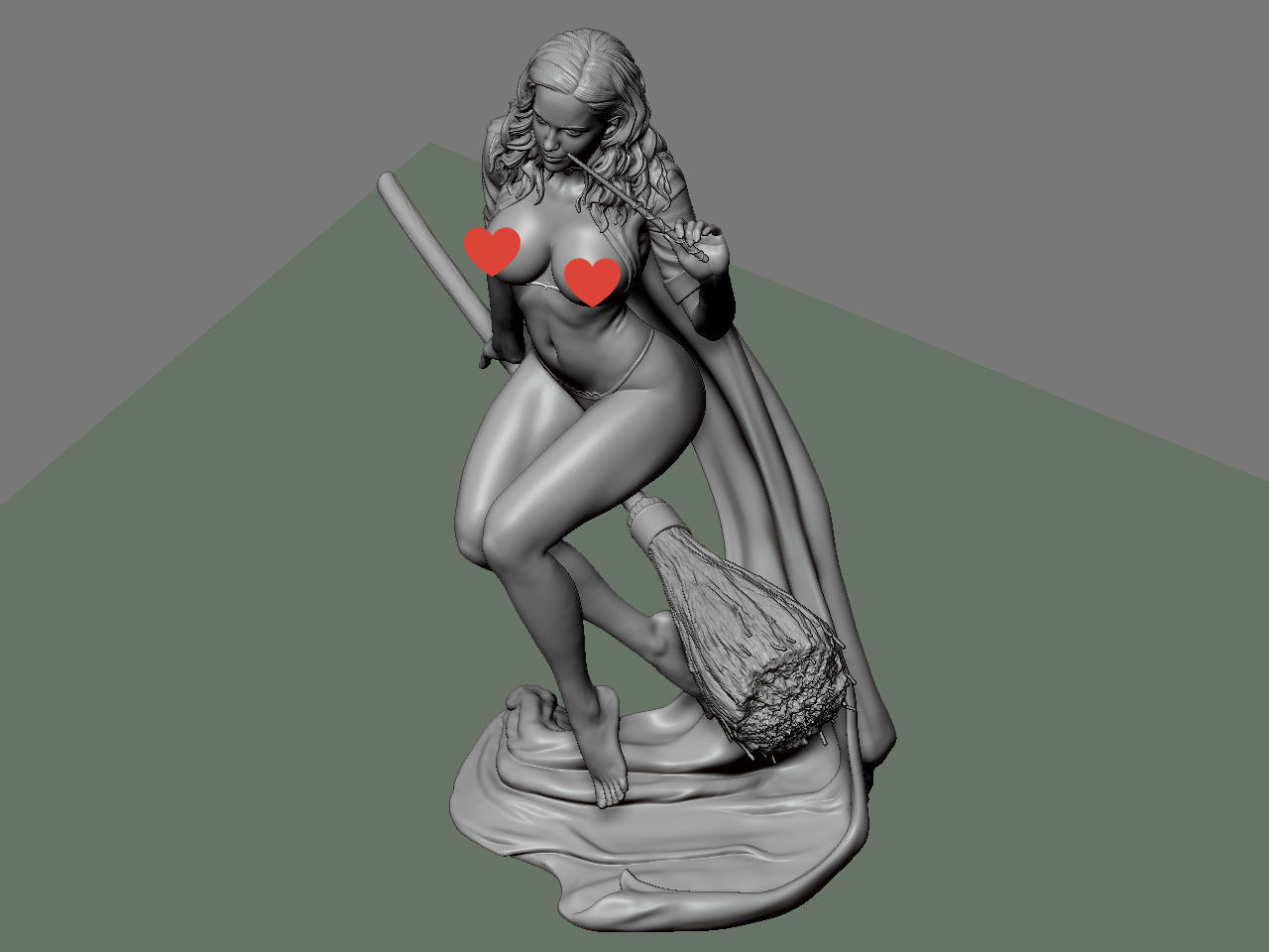 Hermione Adult on the Broomstick NSFW 3D print model_51