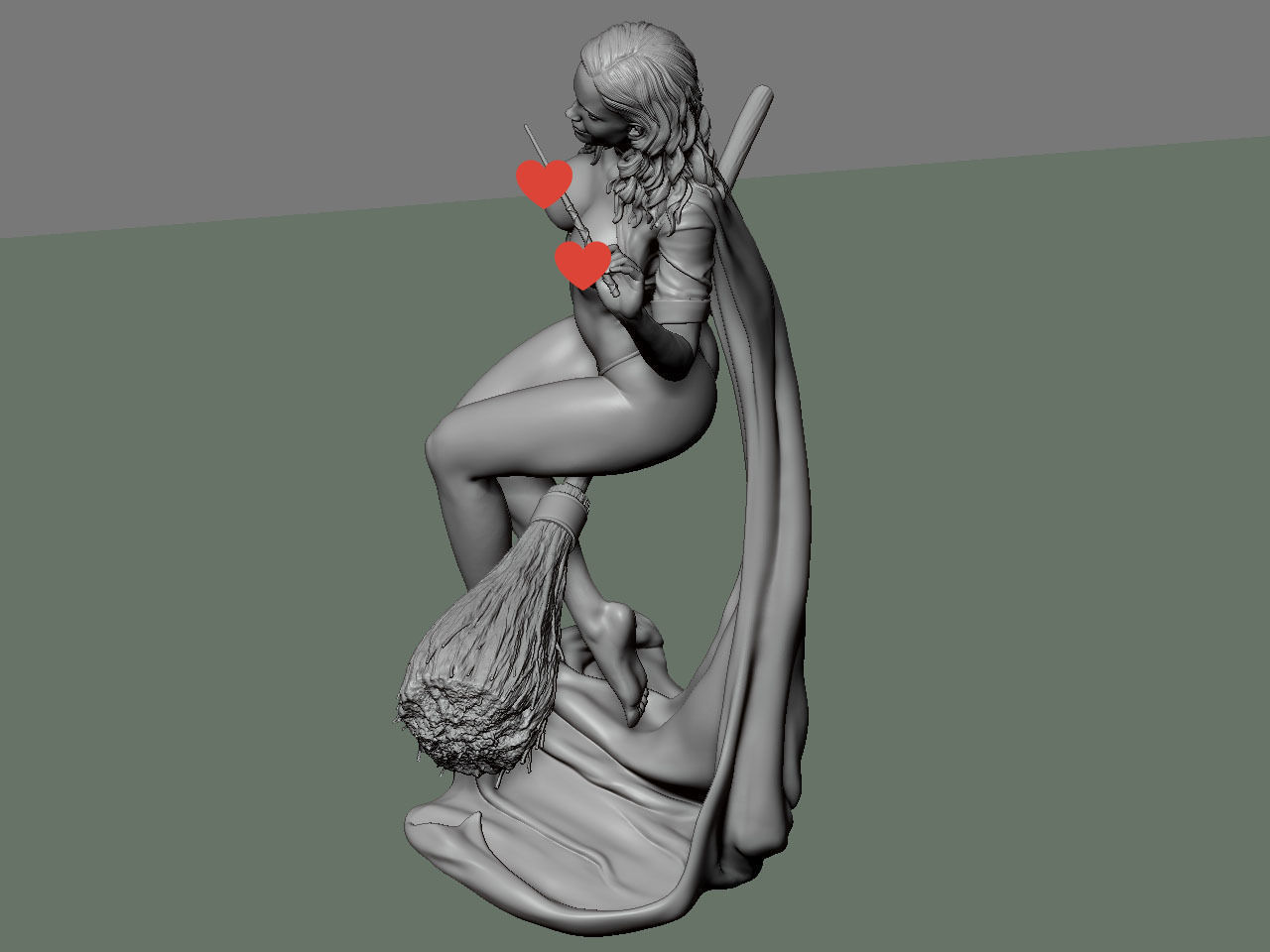 Hermione Adult on the Broomstick NSFW 3D print model_53