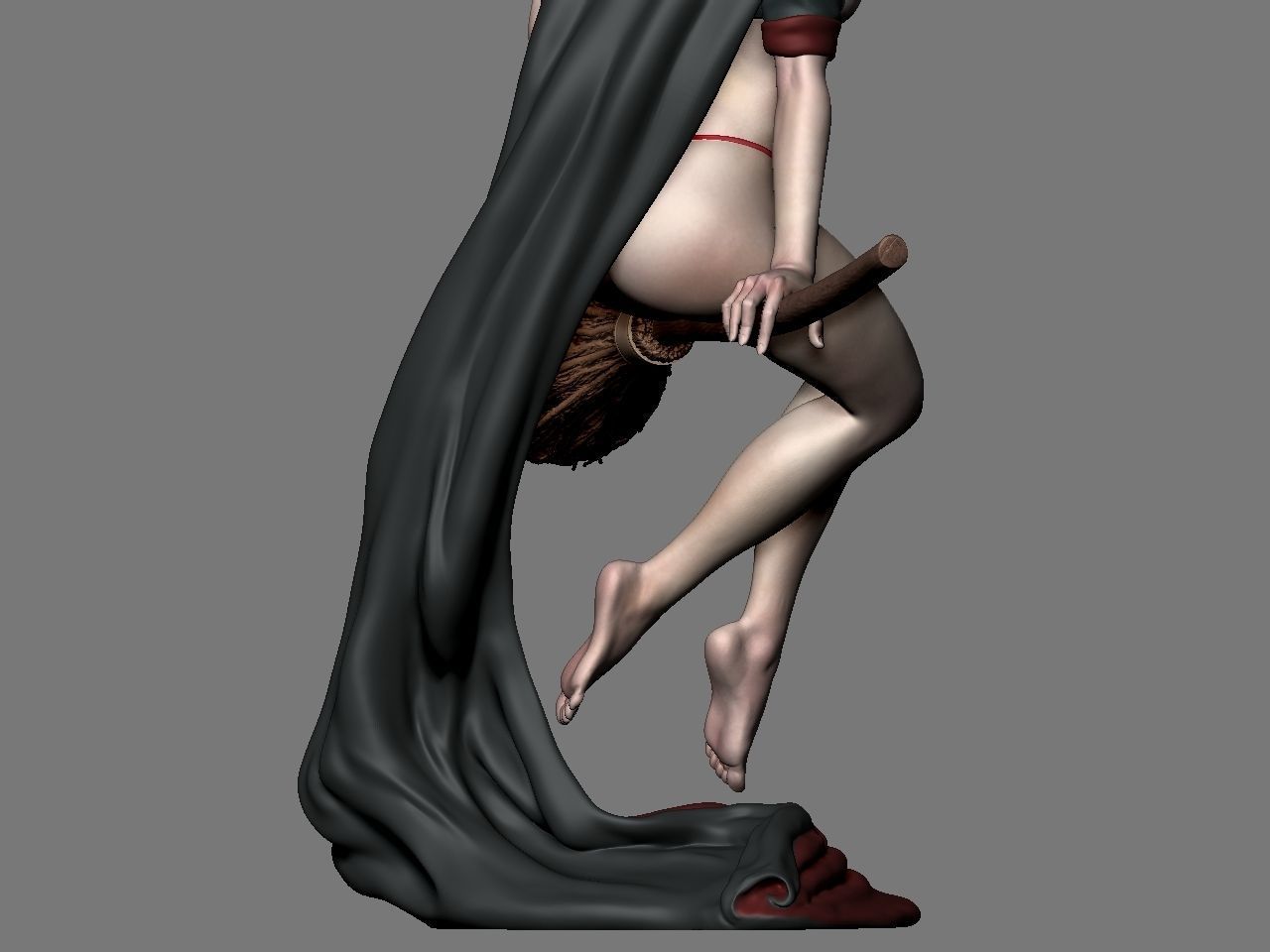 Hermione Adult on the Broomstick NSFW 3D print model_42